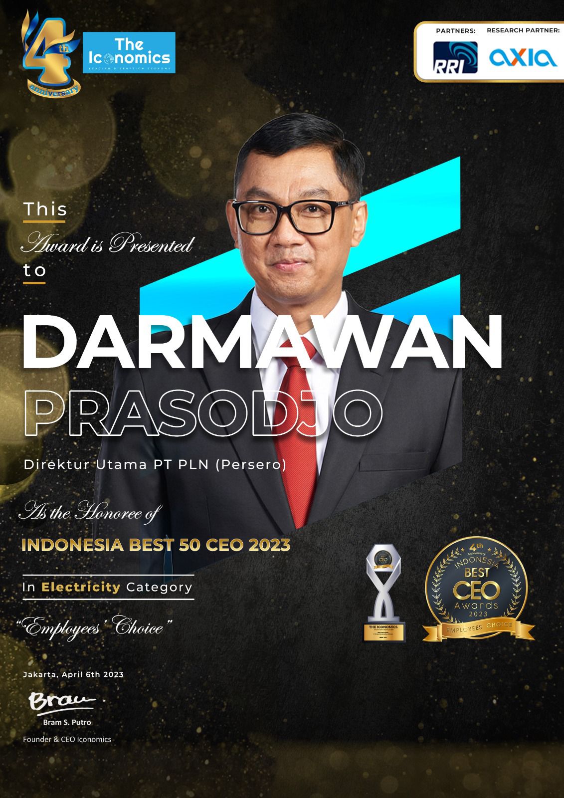 Transformasi PLN Jadi Lebih Efisien, Direktur Utama PLN Jadi Indonesia Best 50 CEO di 2023