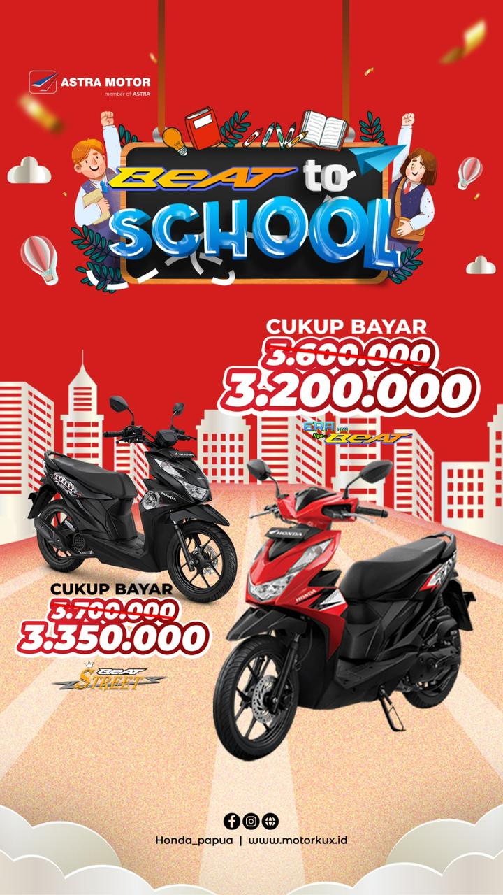 Sambut Tahun Ajaran Baru, Astra Motor Papua Hadirkan BeAT to School