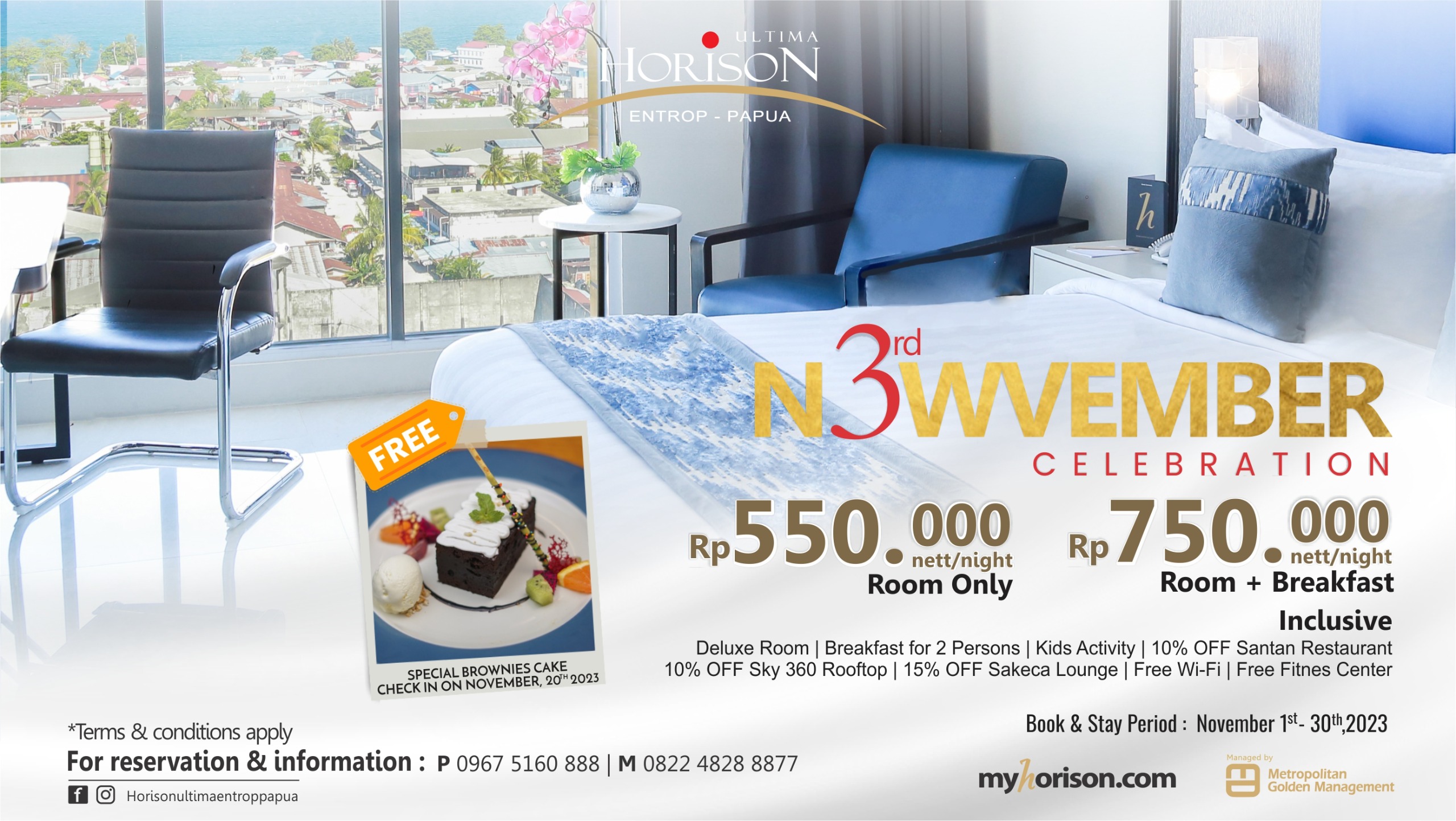 Hotel Horison Ultima Entrop Papua Hadirkan Promo di Ulang Tahun yang ke-3