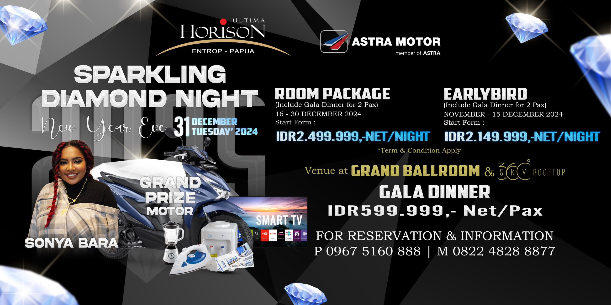 Horison Ultima Entrop Papua Persembahkan “Sparkling Diamond Night” untuk Rayakan Malam Tahun Baru 2025
