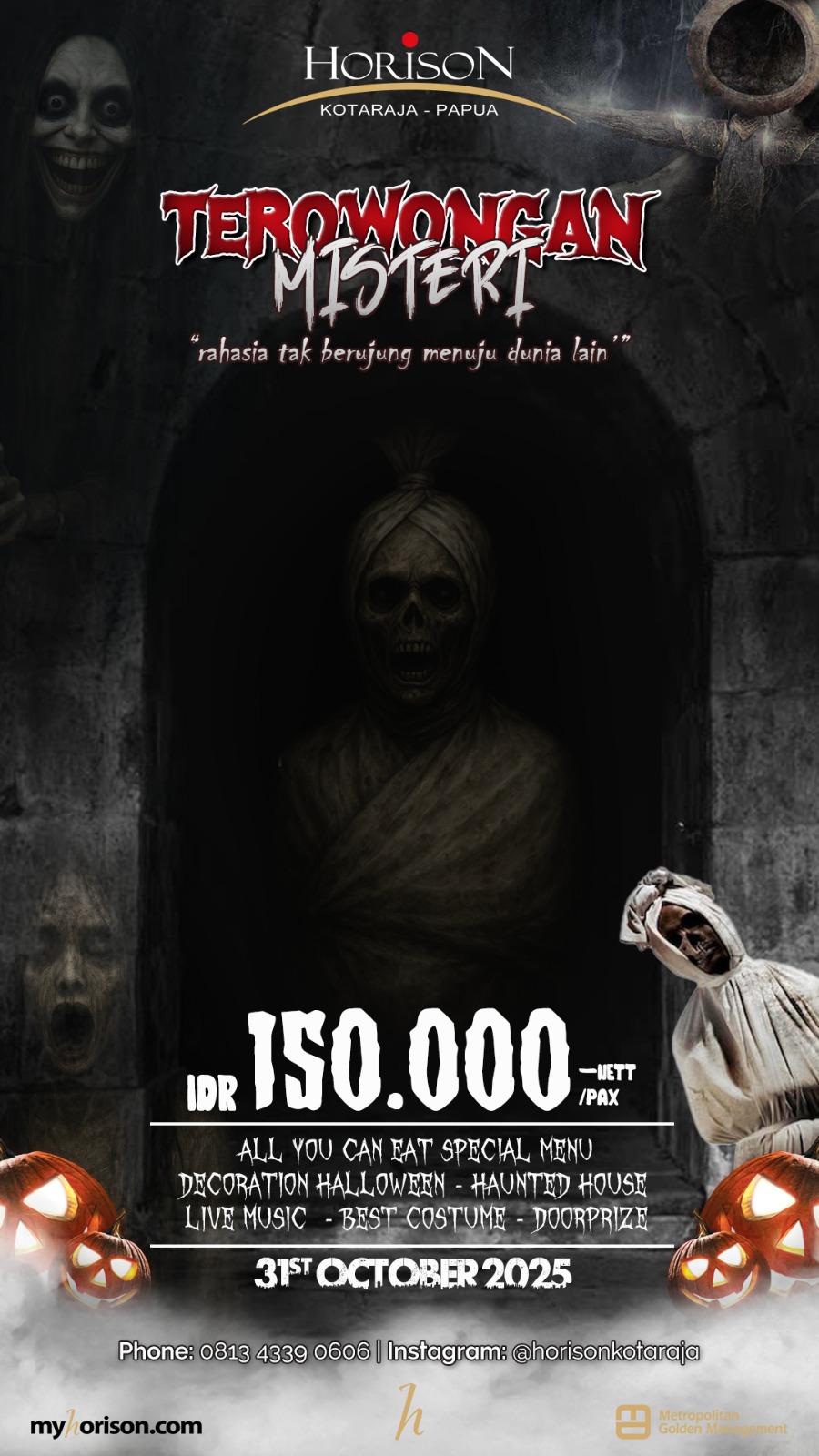 Pertama di Jayapura, Horison Kotaraja Hadirkan Pengalaman Halloween Unik dengan Rumah Hantu Dalam Hotel